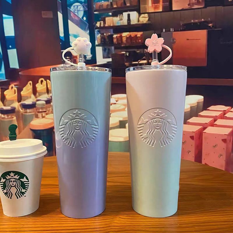 スターバックス starbucks ストロー タンブラー 新品 ステンレスカップ コップ スタバ 保温 保冷 海外 大容量 750ｍL グラデーション  キラキラ おしゃれ xh - メルカリ