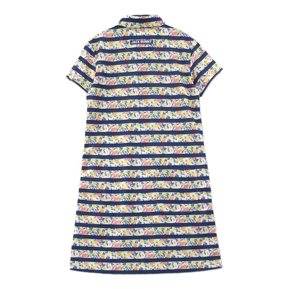 サイズ 0 JACK BUNNY ジャックバニー LIBERTY 半袖ワンピース 花 ボーダー柄 ピンク系 240101041106 ゴルフウェア レディース ストスト