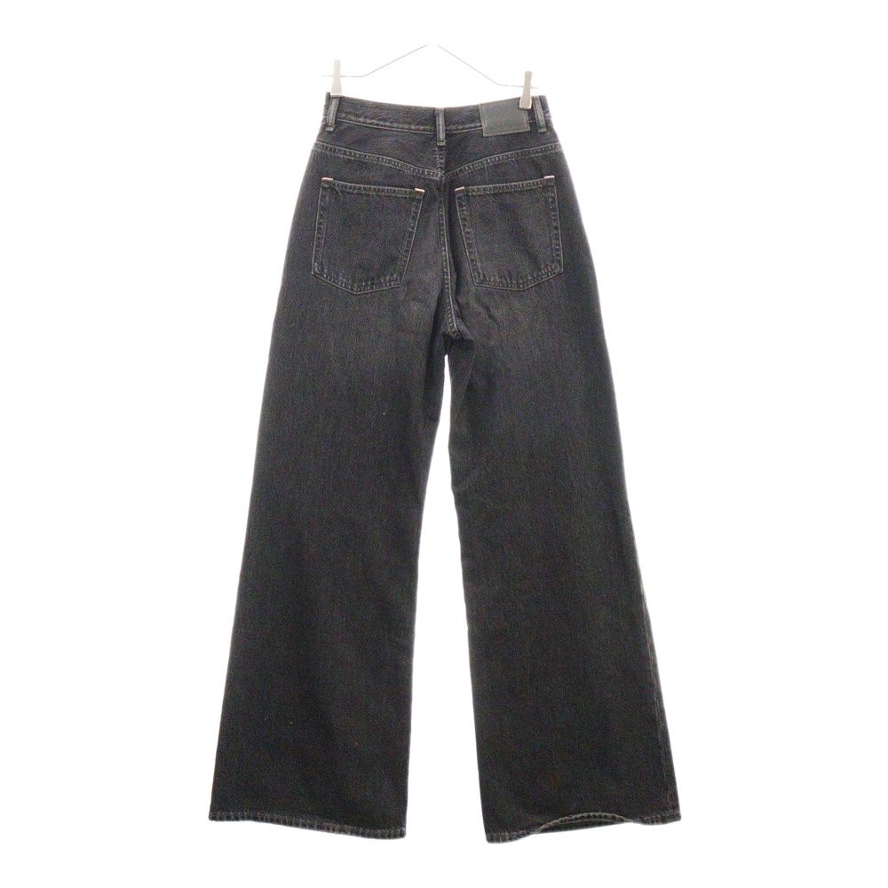 Acne Studios (アクネ ストゥディオズ) LOOSE FIT JEANS DENIM PANTS ウォッシュ加工 ルーズフィット  ジップアップ ワイドフレア デニムパンツ ブラック 2022F レディース - メルカリ