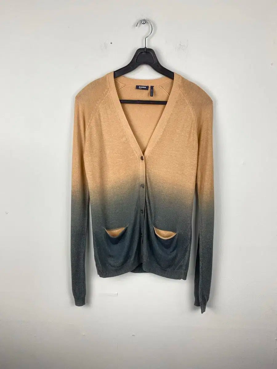 Jil Sander ジルサンダー シルク カシミア バイカラー カーディガン XS