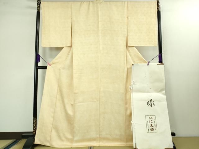 平和屋本店□極上 京都老舗銘店・に志田 小紋 鹿の子文 たとう紙・残布