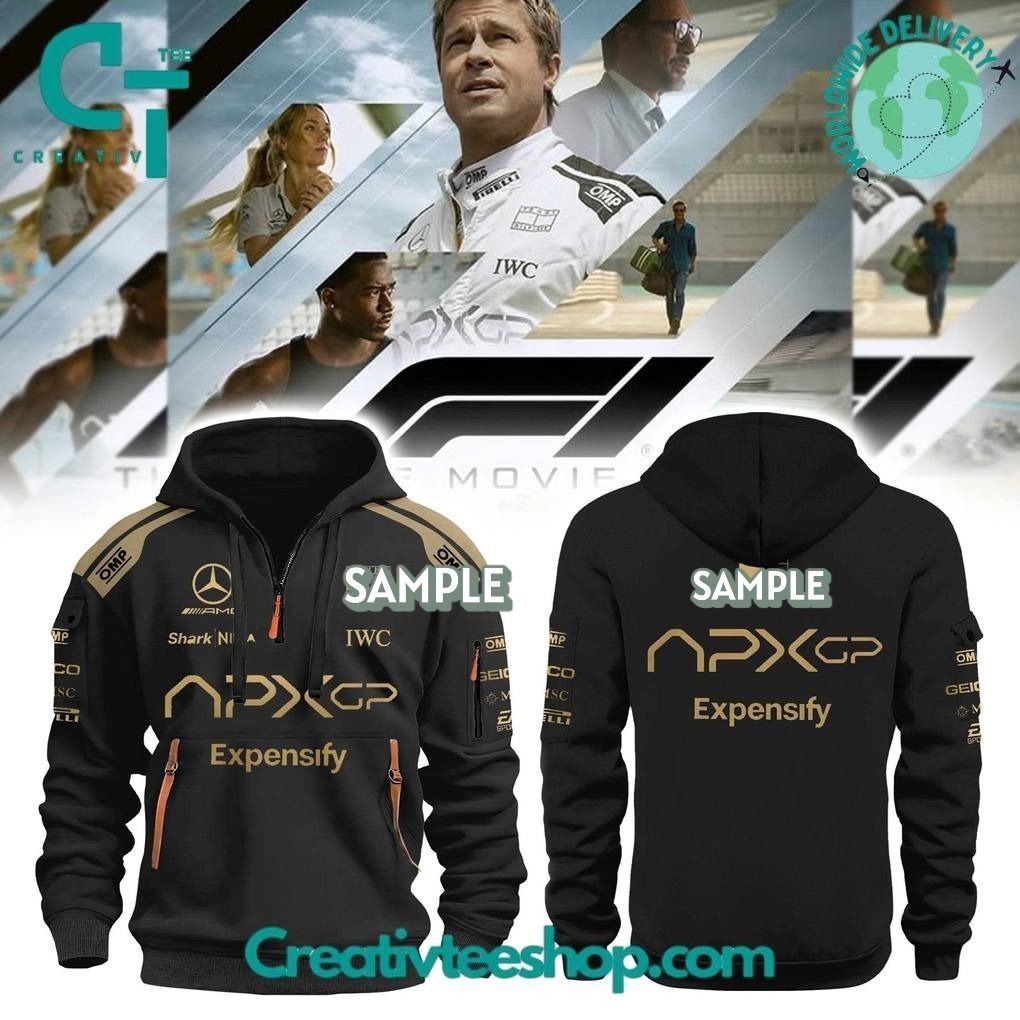 公式完売 F1 APXGP グラフィックパーカー F1ブラッド・ピット映画 スウェットパーカー APXGP レプリカ