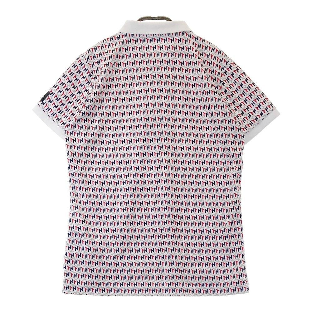 サイズ L TOMMY HILFIGER GOLF トミー ヒルフィガーゴルフ 半袖ポロシャツ 総柄 ホワイト系 240101452461 ゴルフウェア レディース ストスト