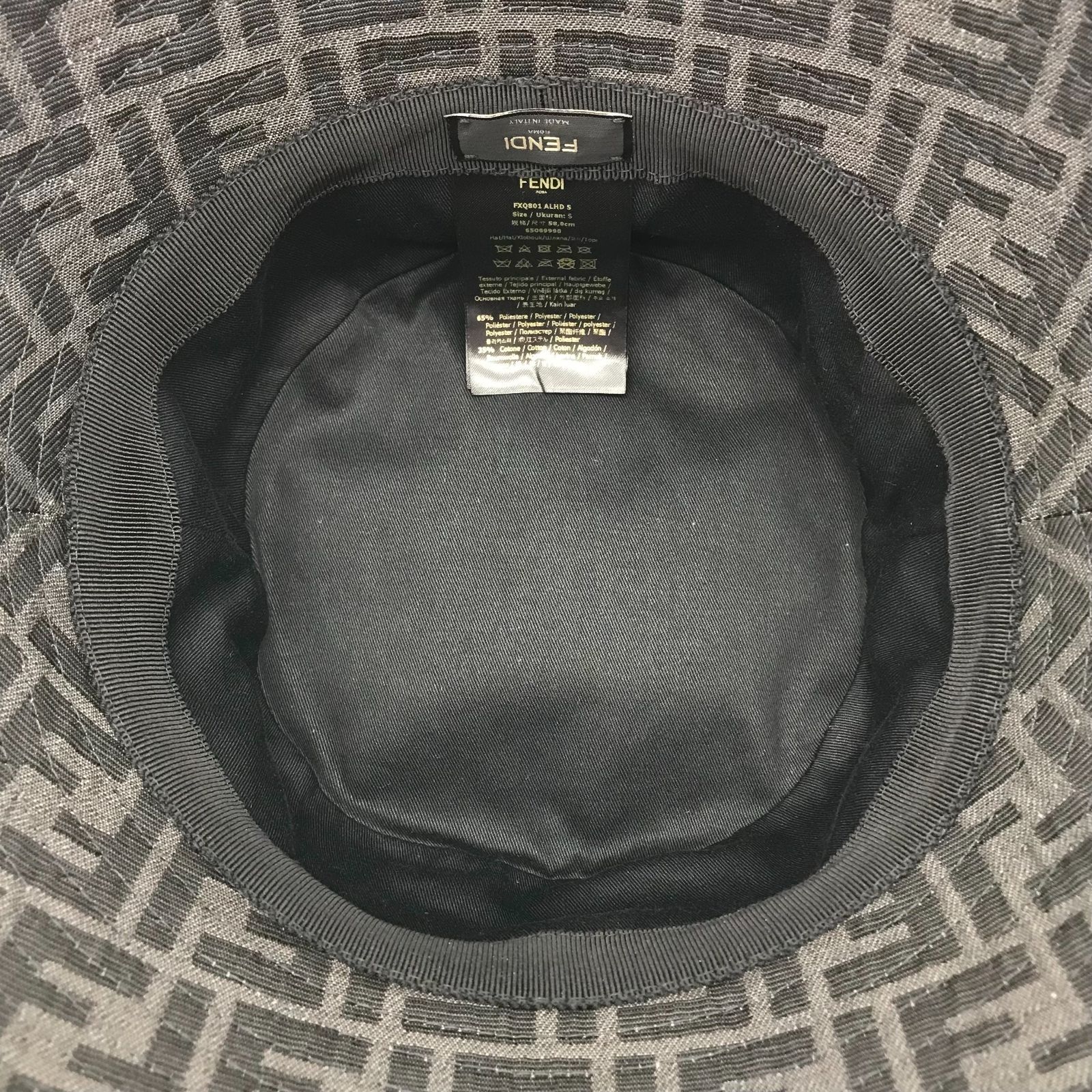 ▽【美品】FENDI/フェンディ ズッカ柄 FFモチーフ バケットハット 帽子