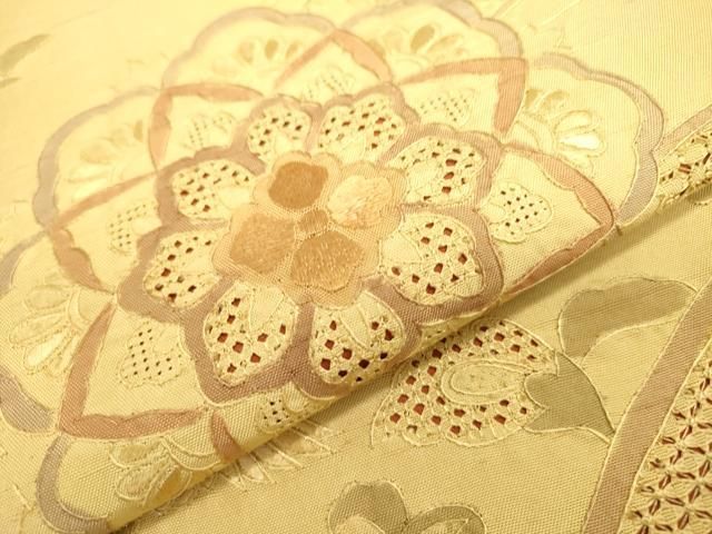平和屋着物○中国三大刺繍 スワトウ刺繍 汕頭刺繍 総刺繍 太鼓柄