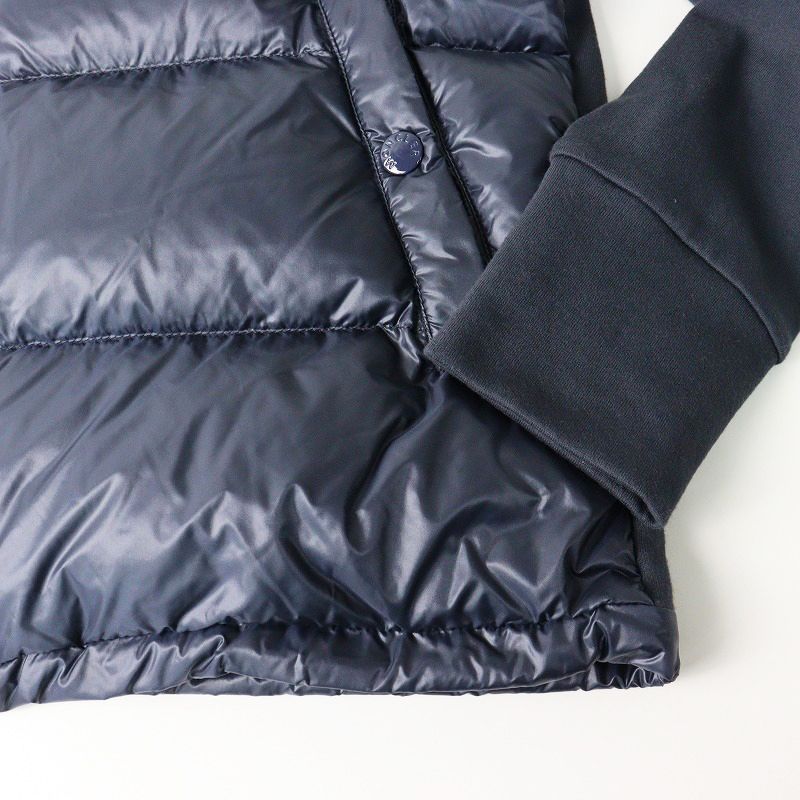 美品● モンクレール カーディガン　ワッペン　MAGLIA Sサイズ　ネイビー MONCLER モンクレール ガールズ ダウンカーディガン ネイビー