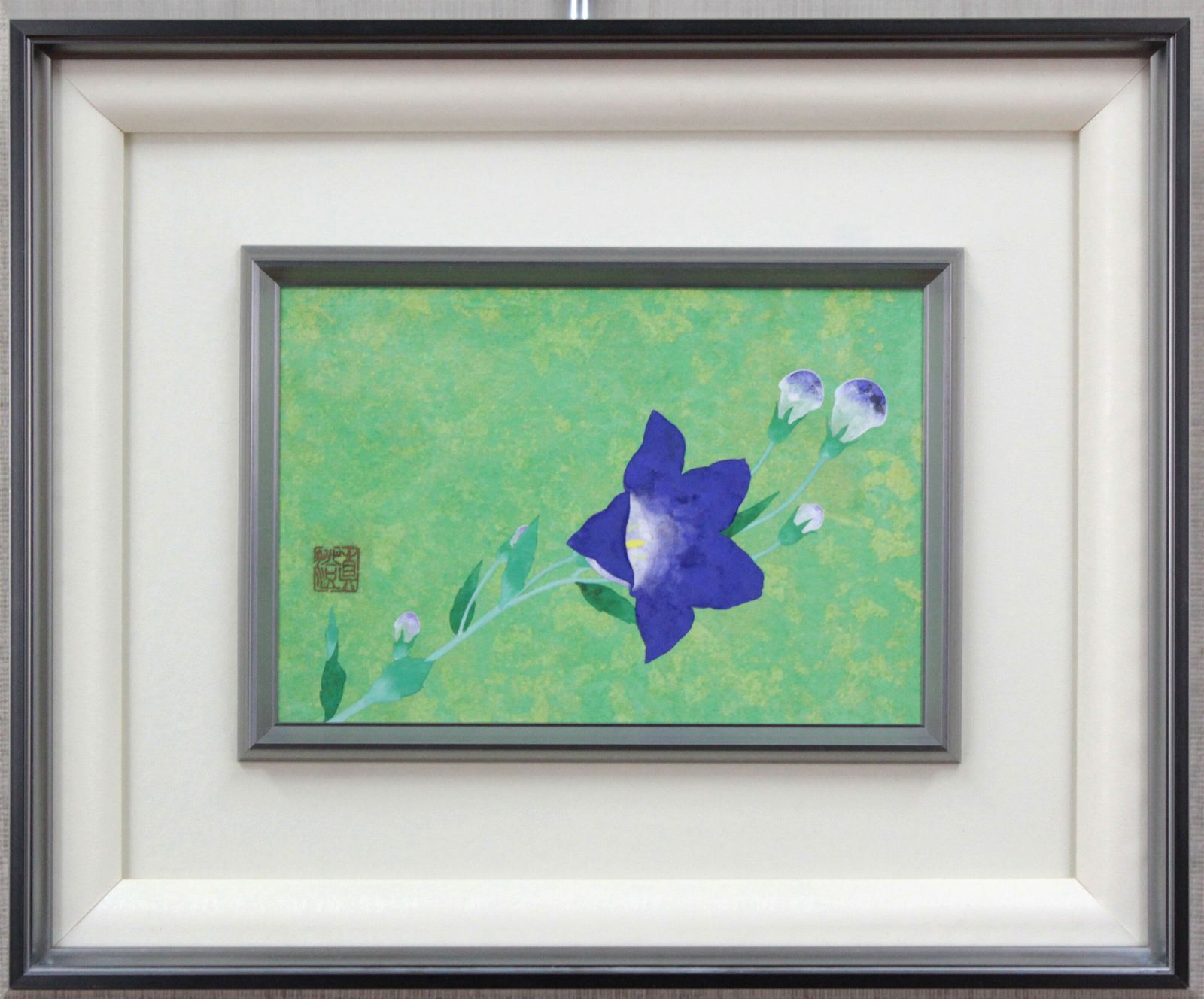 実沢真澄『桔梗』日本画 絵画 実沢真澄『桔梗』日本画 絵画 - メルカリ