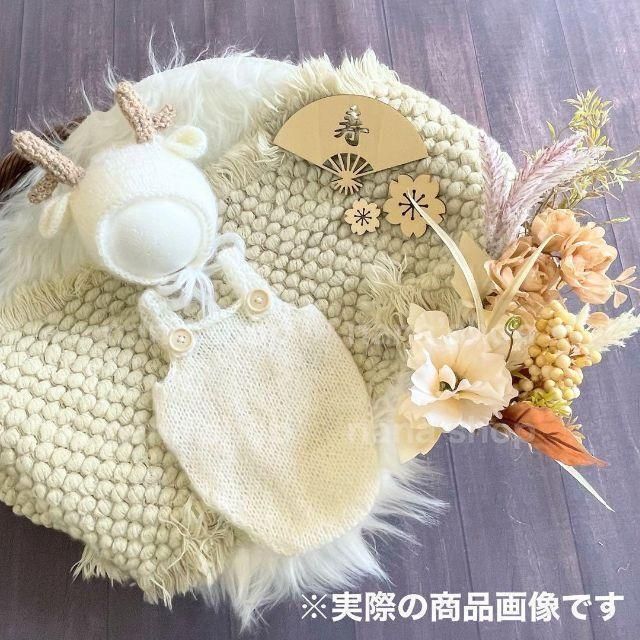 抹茶♪辰耳帽子とオーバーオール たつ ニューボーンフォト撮影
