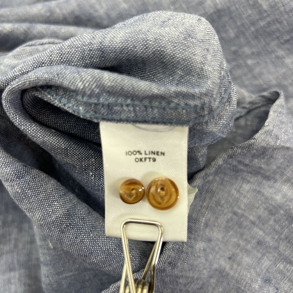 L.L.Bean ☆ 爽やかな洗いざらし感◎ 半袖 リネン ボタンダウン シャツ 
