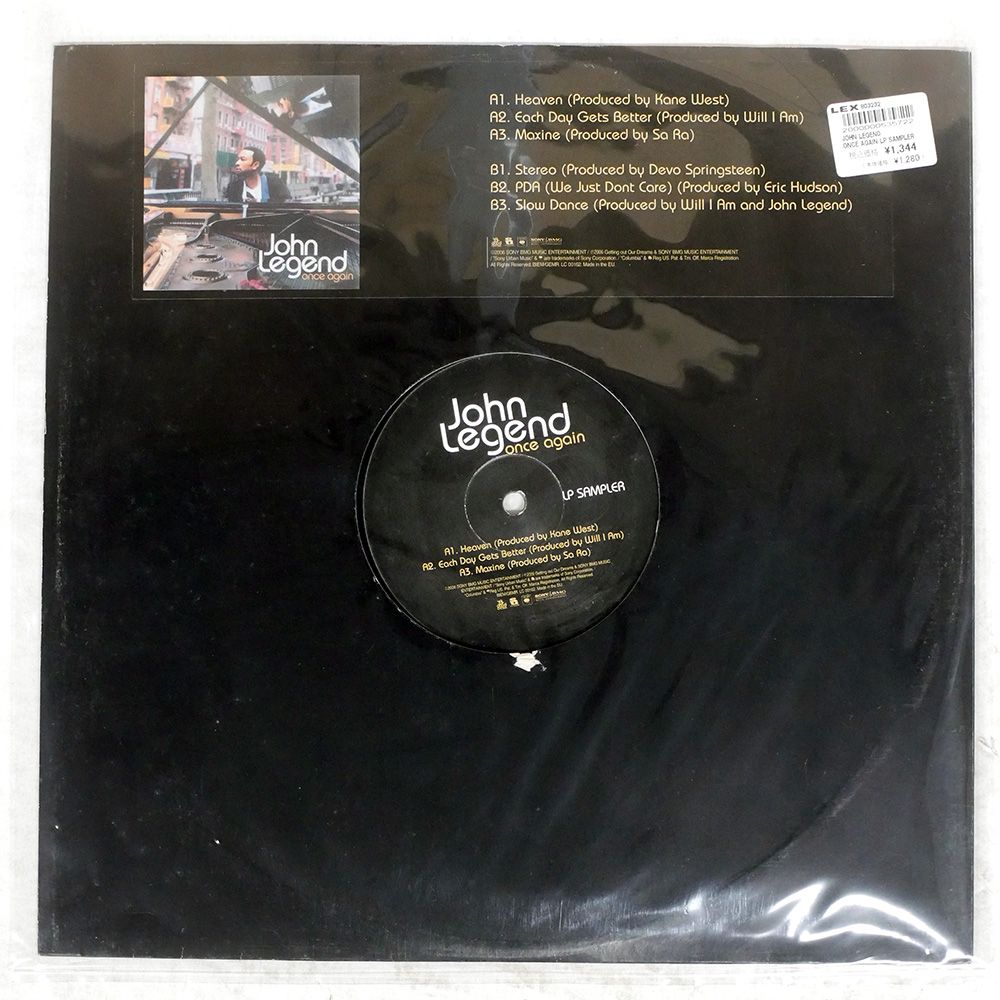 見本盤 ヨーロッパ盤 JOHN LEGEND ONCE AGAIN LP SAMPLER SONY BMG MUSIC ENTERTAINMENT NONE 12