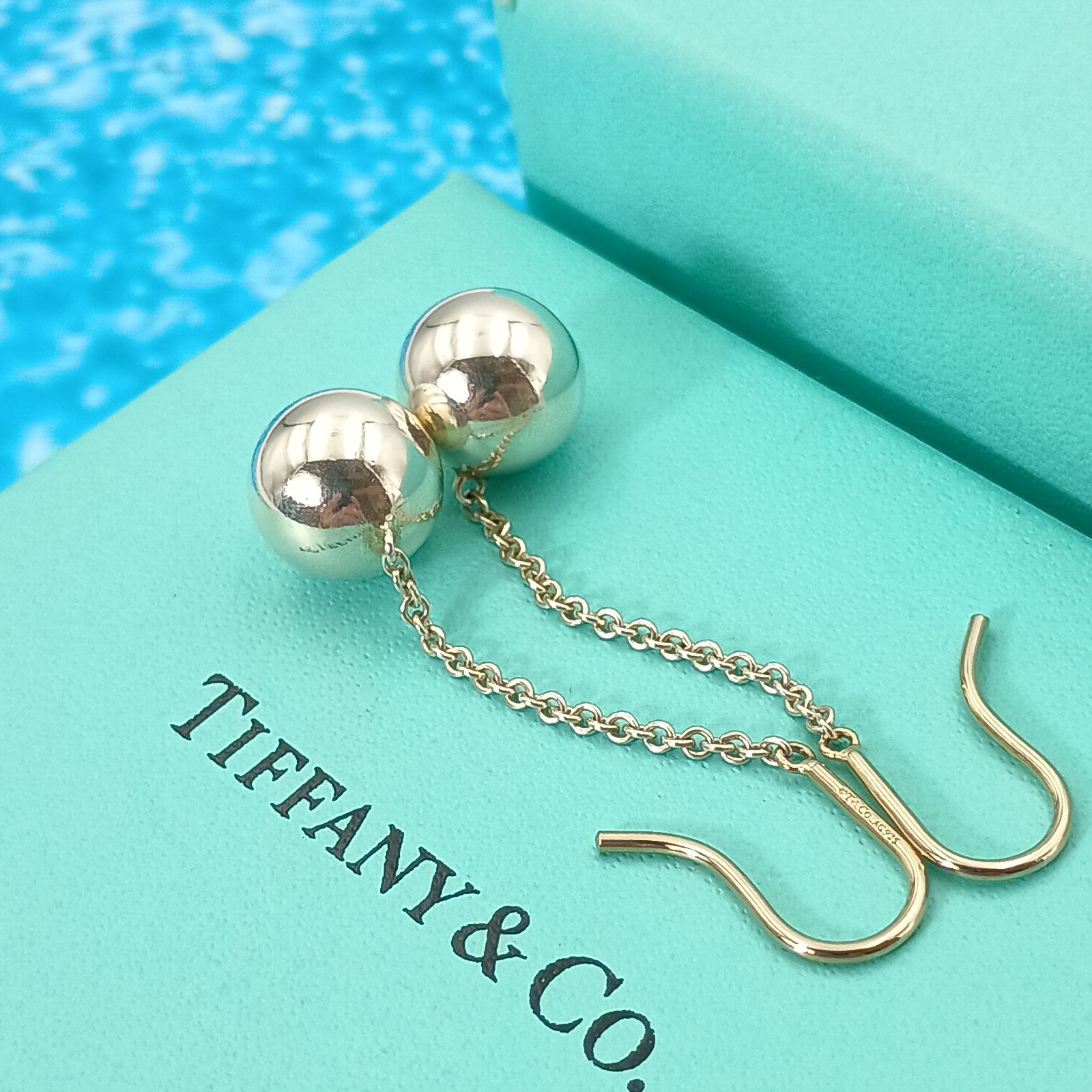TIFFANY&Co ティファニー ピアス ハードウェア ボール チェーン フック