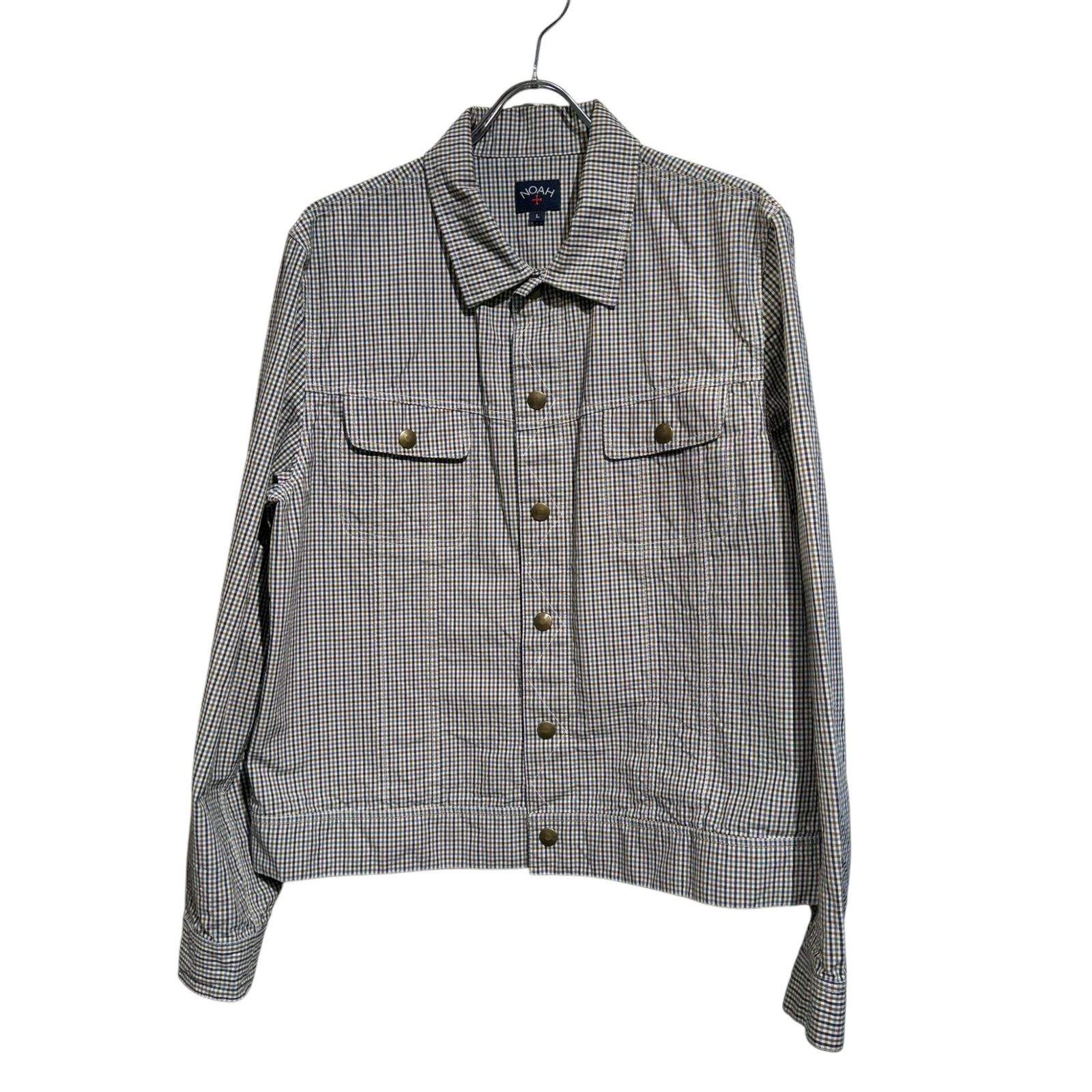 NOAH (ノア) ① CHECK TRUCKER JACKET MADE IN ITALY メンズ マルチカラー L