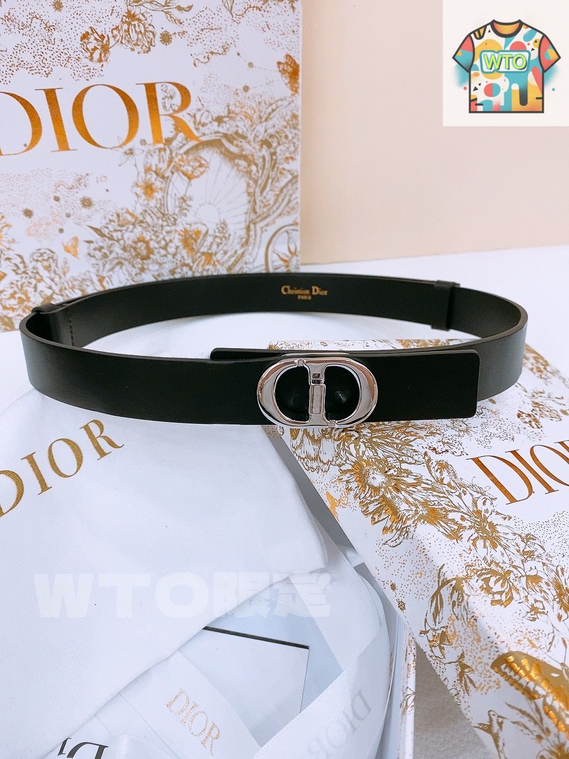 今日特価】Dior ディオール Montaigne CD ベルトバックル付き
