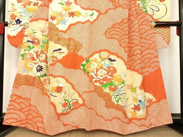 平和屋-こころ店□豪華振袖 駒刺繍 絞り 枝花文 金彩 正絹 逸品 AAAL2986Bph - メルカリ