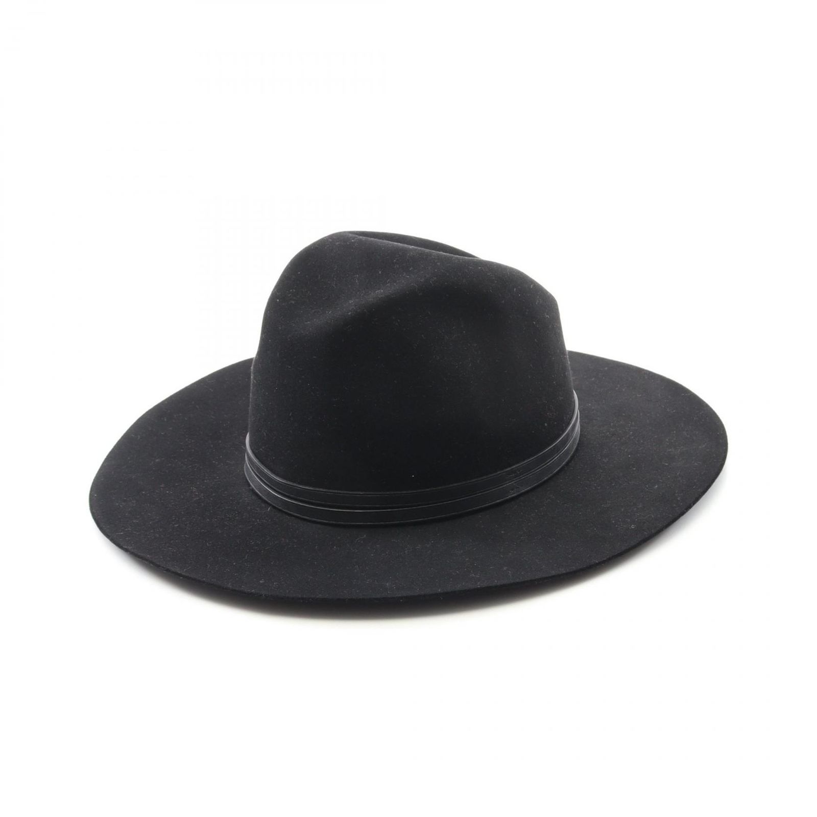 hermes レディースレザーハット ブラックsize59 【公式通販】