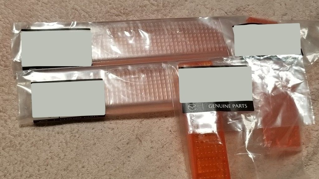 マツダ MAZDA 純正 RX-7 FC3S フロント ウィンカー レンズ サイド ターン レンズ RH LH 助手席 運転席 4点 セット パーツ エンジン タイヤ バンパー 検索 マフラー