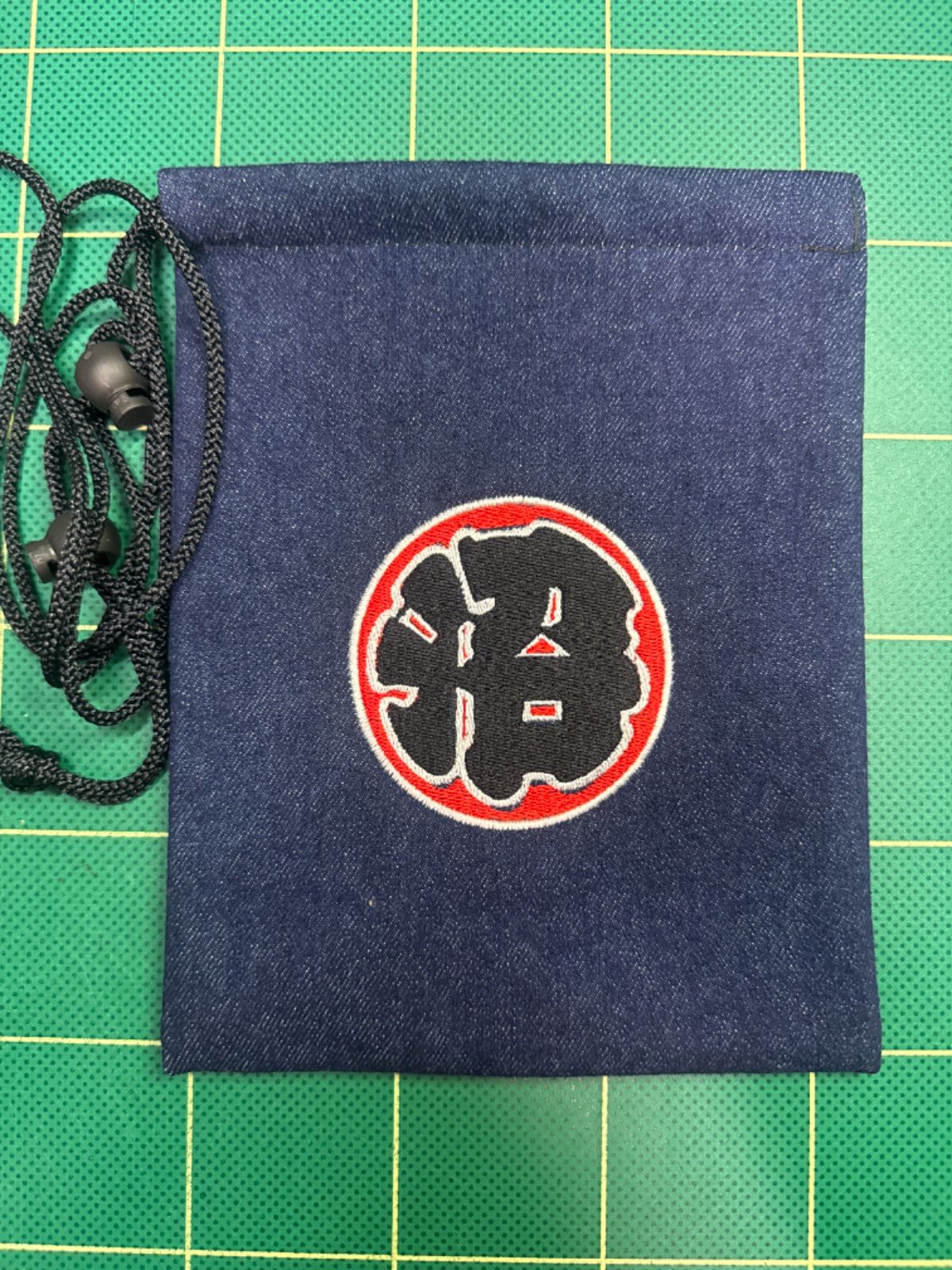 沼町　町紋　巾着袋　岸和田　だんじり　グッズ B品商品 沼町 刺繍 町紋入り 巾着袋 岸和田 だんじり 祭 グッズ