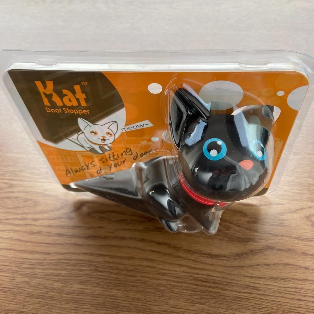 人気商品】猫 ドアストッパー おしゃれ インテリア ブラック ネコ
