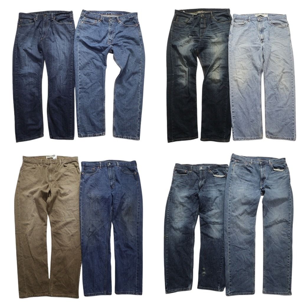 古着卸 リーバイス 505 デニム パンツ 8枚セット メンズ 38 デニム インディゴブルー ライトブルー 古着 NA5763