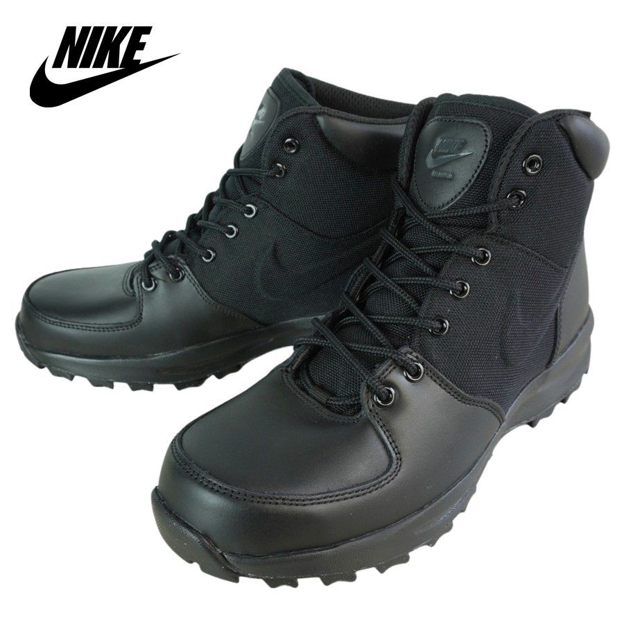 NIKE ナイキ ACG メンズ ブーツ スニーカー 【箱無し】 MANOA マノア BLACK/BLACK-BLACK(ブラック/ブラック-ブラック) 男性用  靴 黒 レザー 革