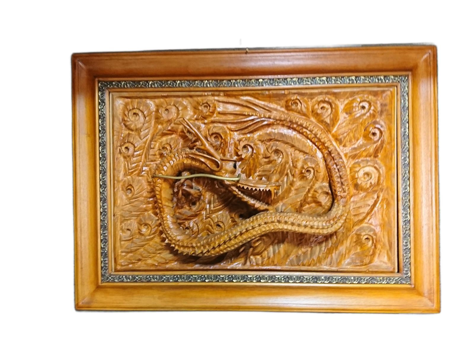 一点モノ・芸術作品】流木彫刻アート 龍｜天然流木 × ガラス玉