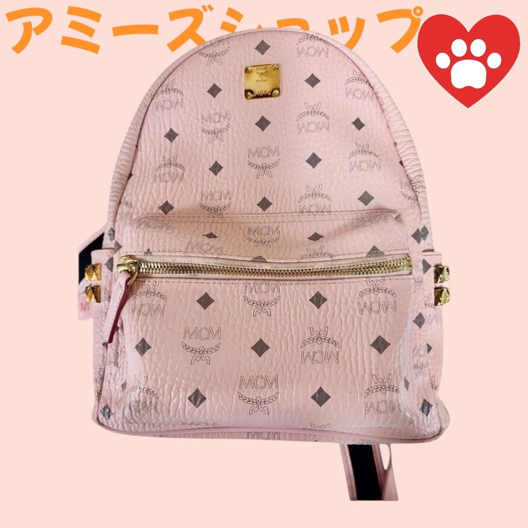 MCM ヴィセトス柄パウダーピンクリュック正規品Sサイズ - メルカリ