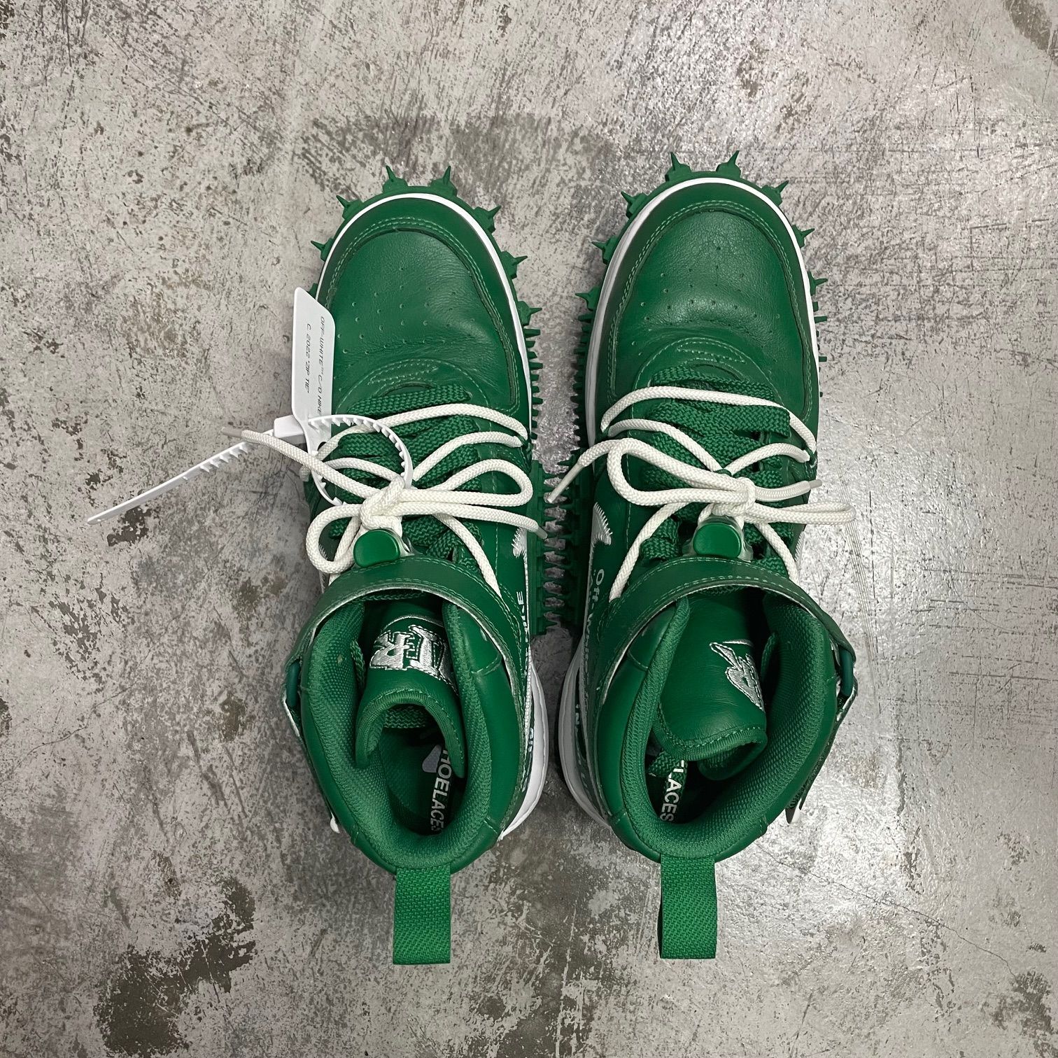 Off-White Nike Air Force 1 Mid SP LTHR Pine Green DR0500-300 