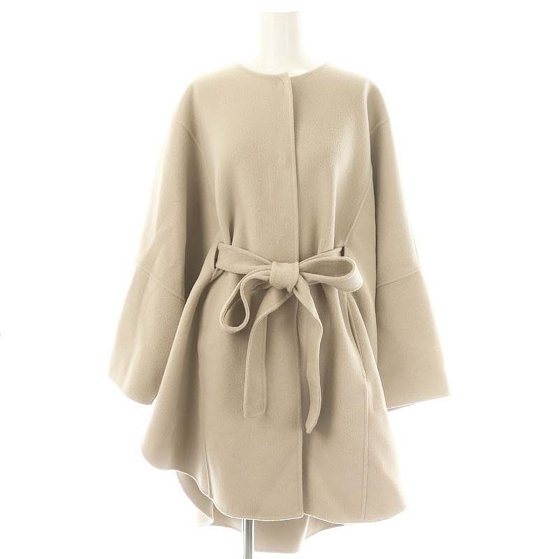 未使用級＊LE PHIL ソフトウールリバーポンチョ 22AW ベージュ 未使用級＊LE PHIL ソフトウールリバーポンチョ 22AW ベージュ