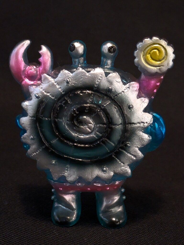 よいこのかいじゅう(そふび)/お人形 カニ ウズマキガニ クリアブルー