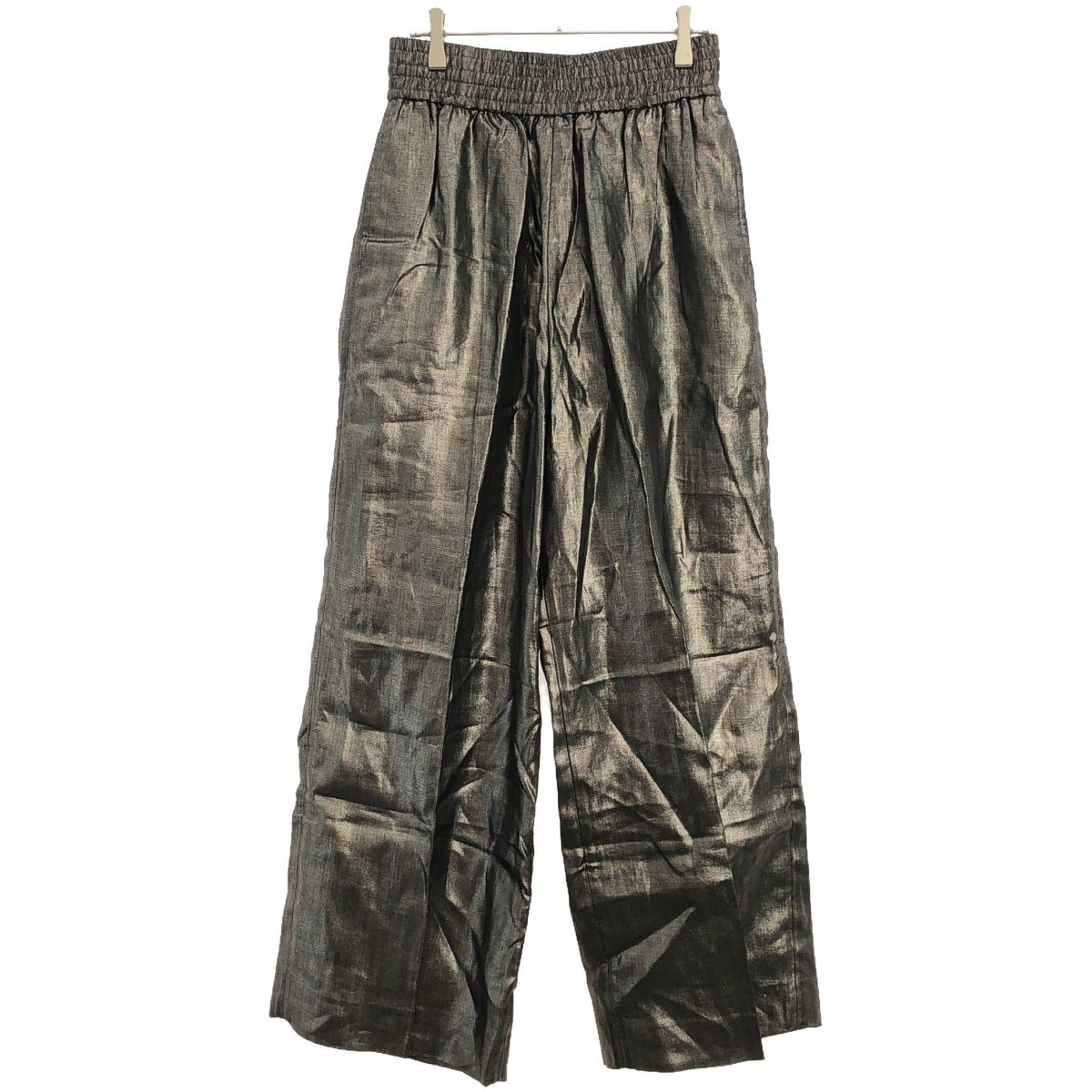 MASU エムエーエスユー 22SS METALLIC EASY PANTS メタリックリネンイージーパンツ MSSS-PT1122 シルバー 46