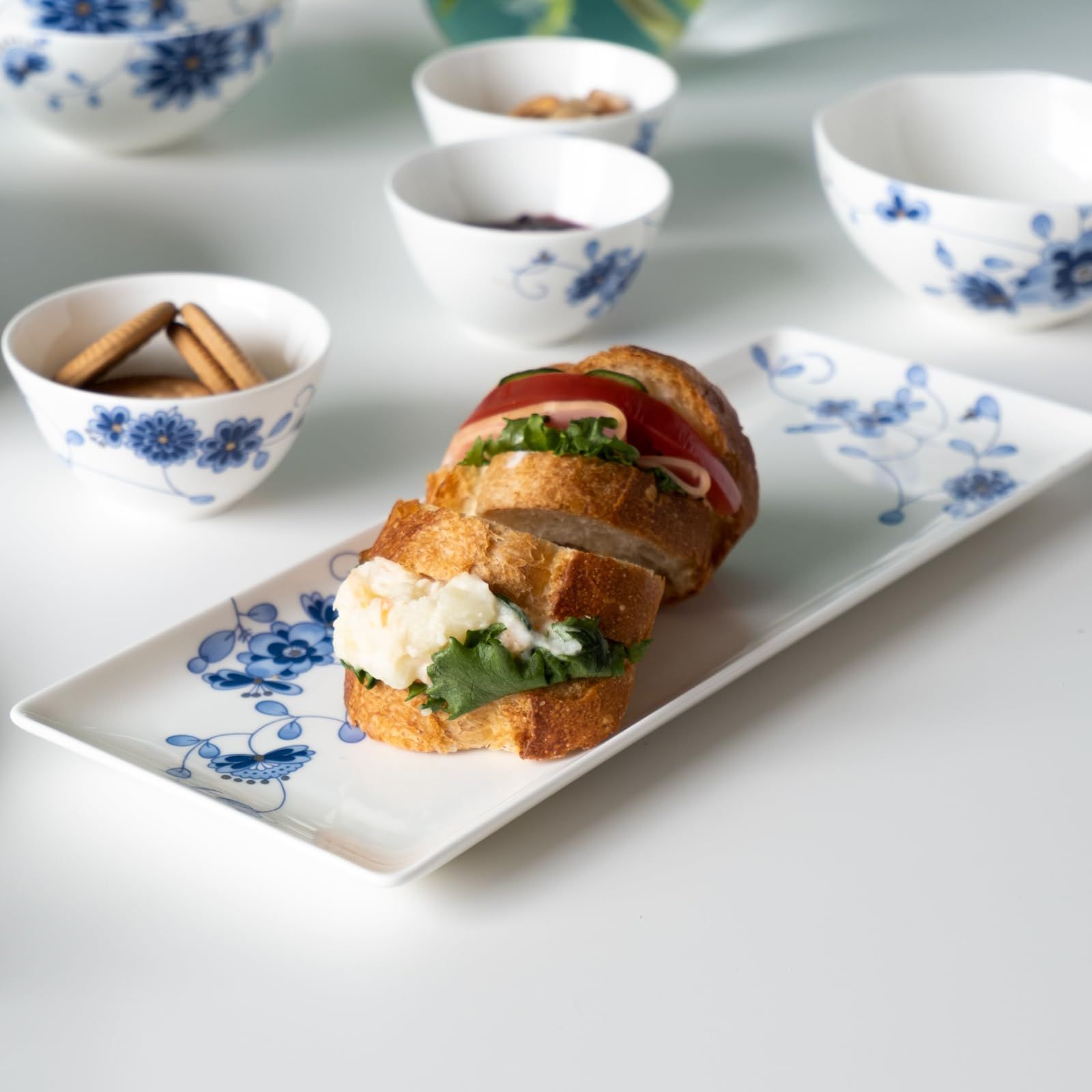 特価商品】NARUMI(ナルミ) 食器セット ミラノ ブルー 梅の花