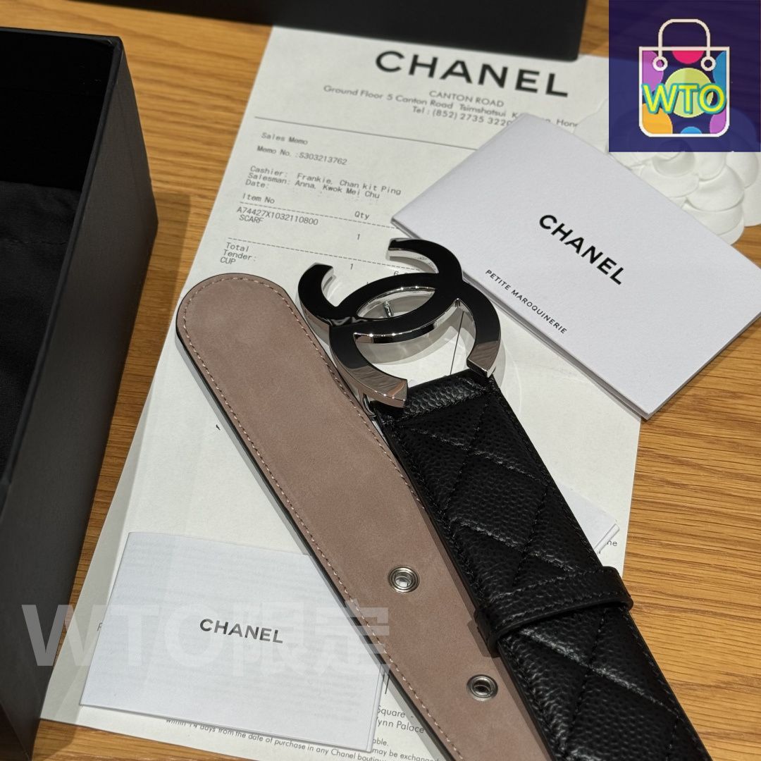 CHANEL ベルト空箱 今日WTO】Chanel ニューモデル レディースベルト-1-AI61 - メルカリ