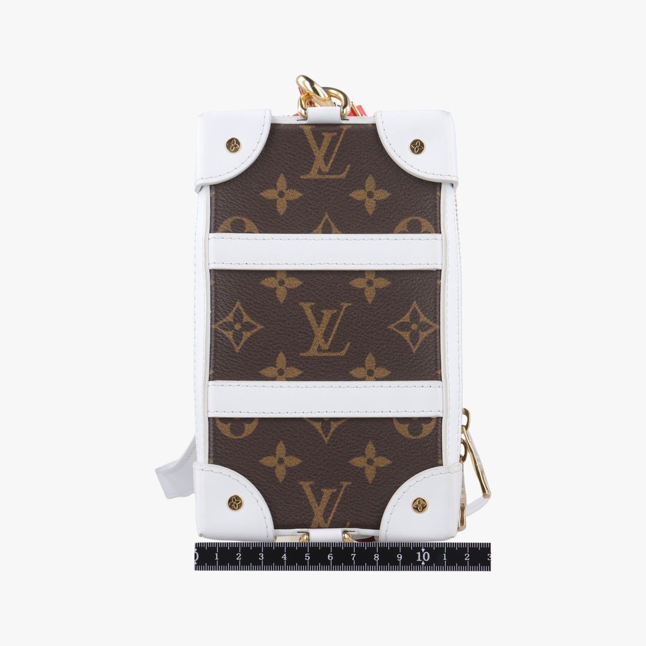 ルイヴィトンLouis Vuittonソフトトランク フォーンボックス モノグラム|ブラウン系×ホワイト モノグラムキャンバス×カーフレザー M80102 TJ4240