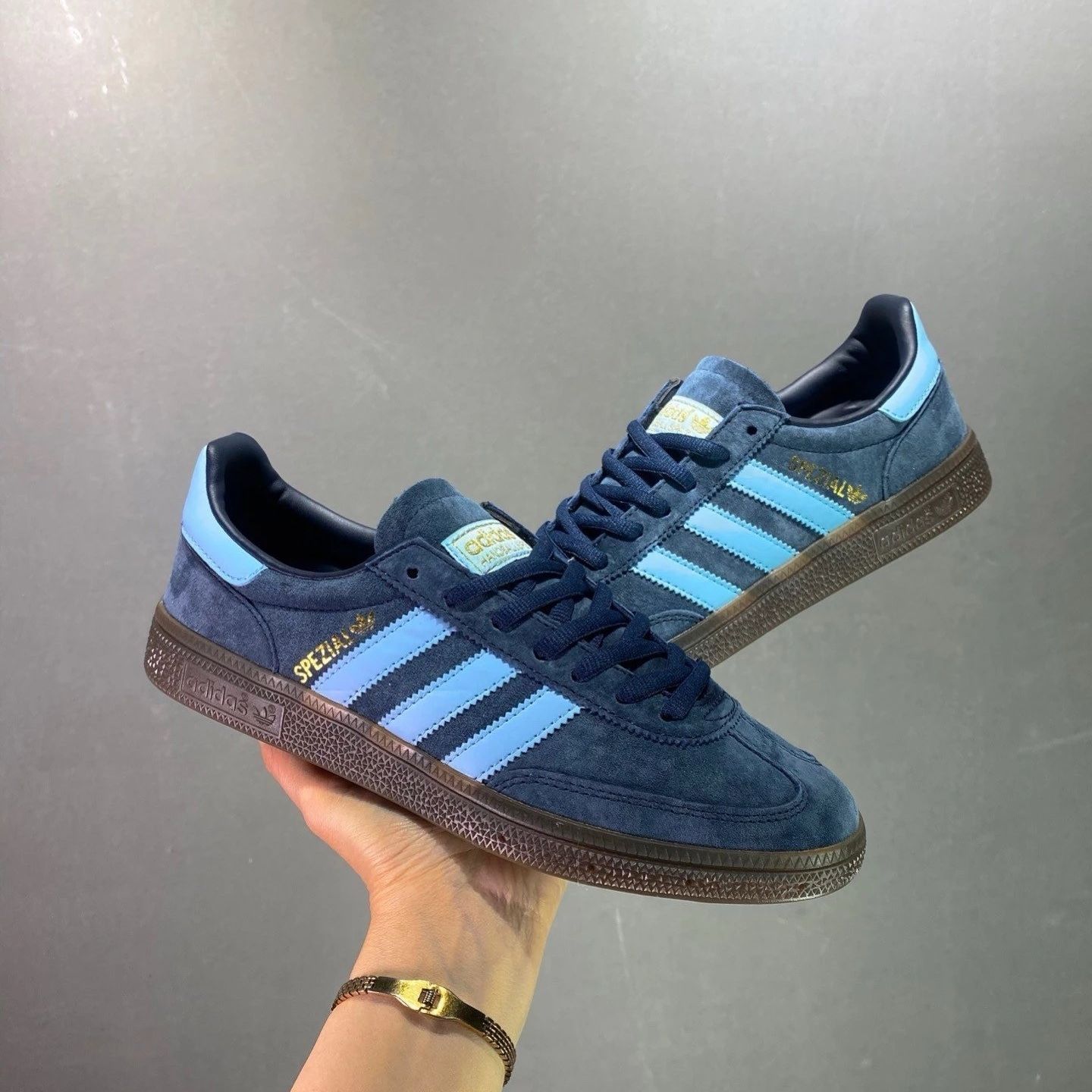 Adidas originals Handball SPEZIAL OGスニーカー 男女兼用 ブルー 22cm-28cm