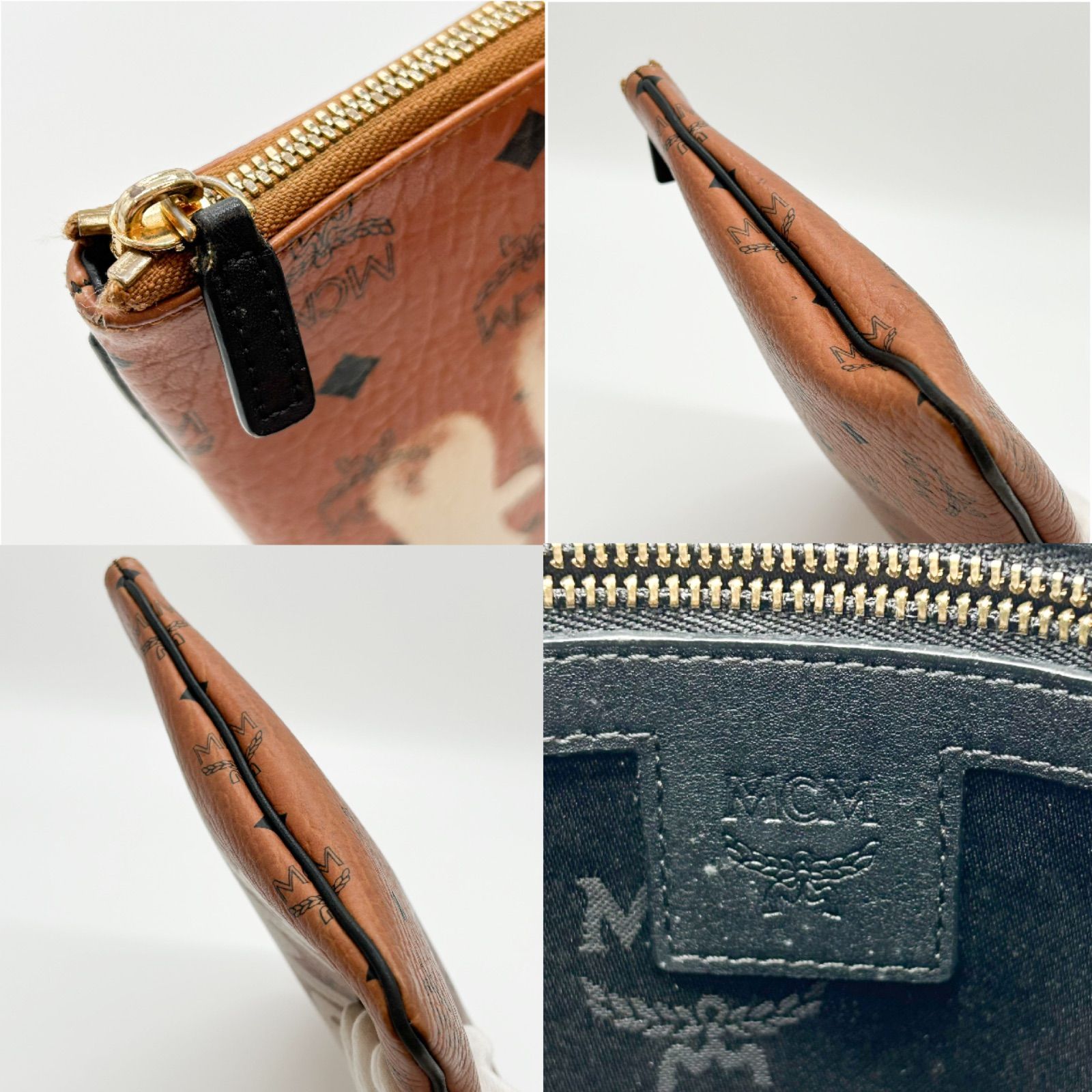 MCMエムシーエム◇ポーチ クラッチバッグ ハンドバッグ MCM エムシーエム クラッチバッグ ヴィセトス キャメル ロゴ