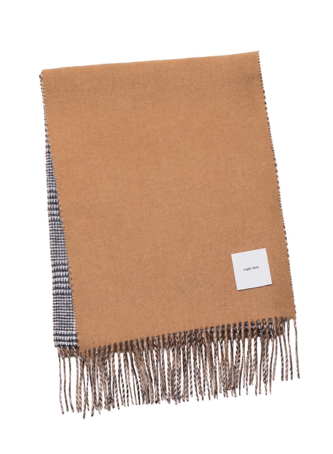 F_ 5. キャメル matti totti キャメル F カシミヤ マフラー カシミア マフラー 大判 厚手 メンズ チェック柄 チェック ストール 100 男性 ロング リバーシブル カシミヤマフラー カシミアマフラー ギフト プレゼント M-C002