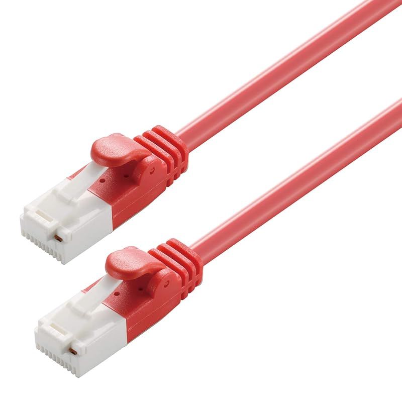エレコム LANケーブル CAT6 30m ツメが折れない 爪折れ防止コネクタ 簡易パッケージ RoHS指令準拠 レッド LD-GPT/R30/RS