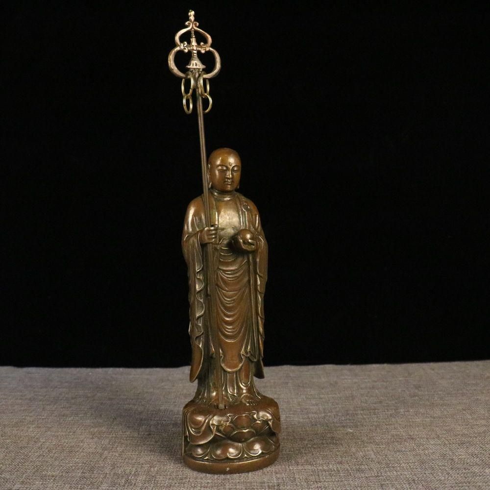 仏教美術 仏像 地蔵王仏像 銅製 銅器 工芸品 美術品 置物 - メルカリ