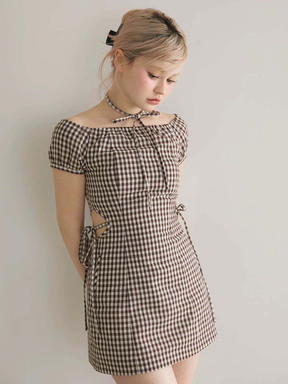 ANDMARY】Becky check mini dress