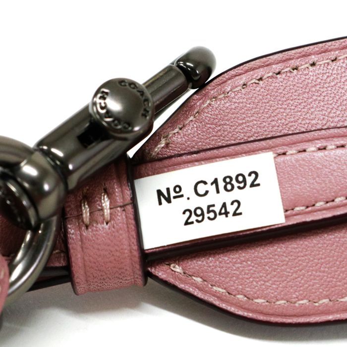 COACH ティーローズハートモチーフ バッグストラップ ピンク 未使用 レディース
