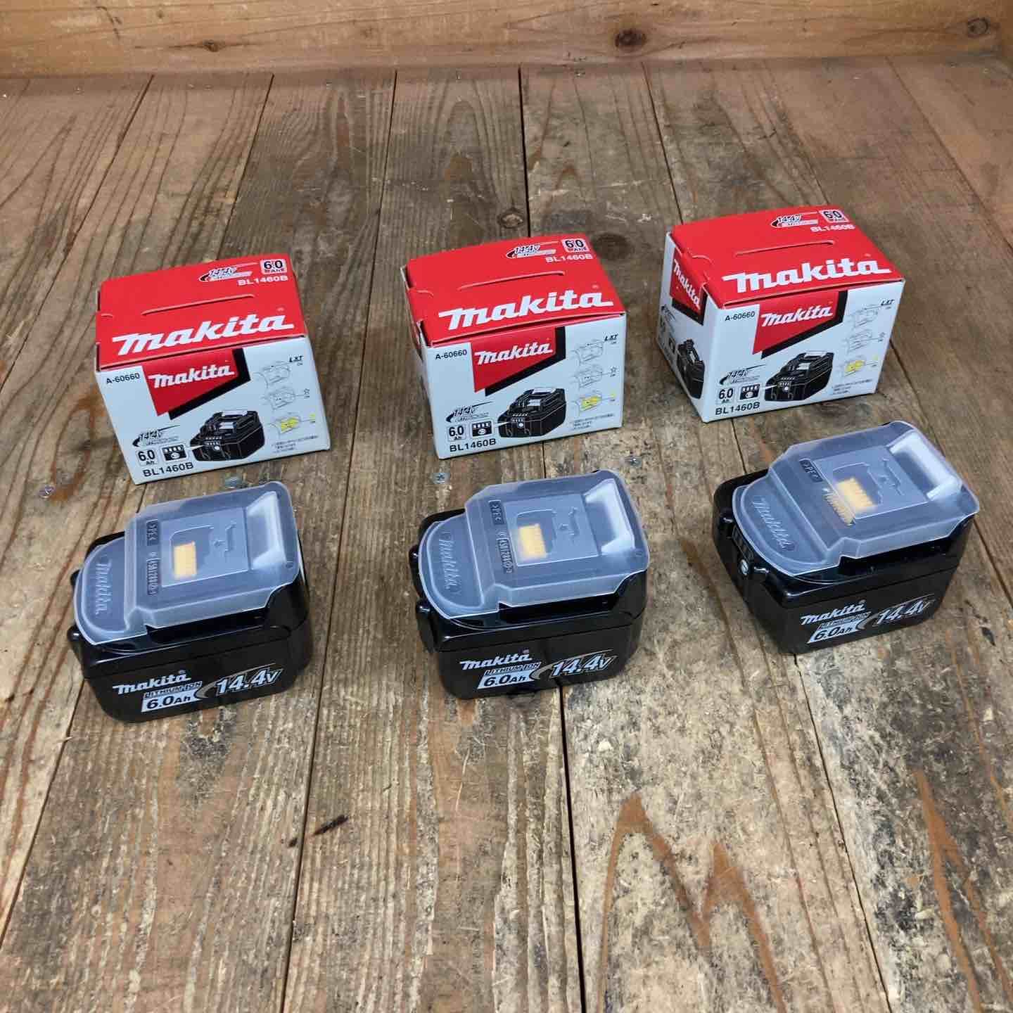マキタ makita リチウムイオンバッテリー 14.4V 6.0Ah BL1460B 計3点 所沢店