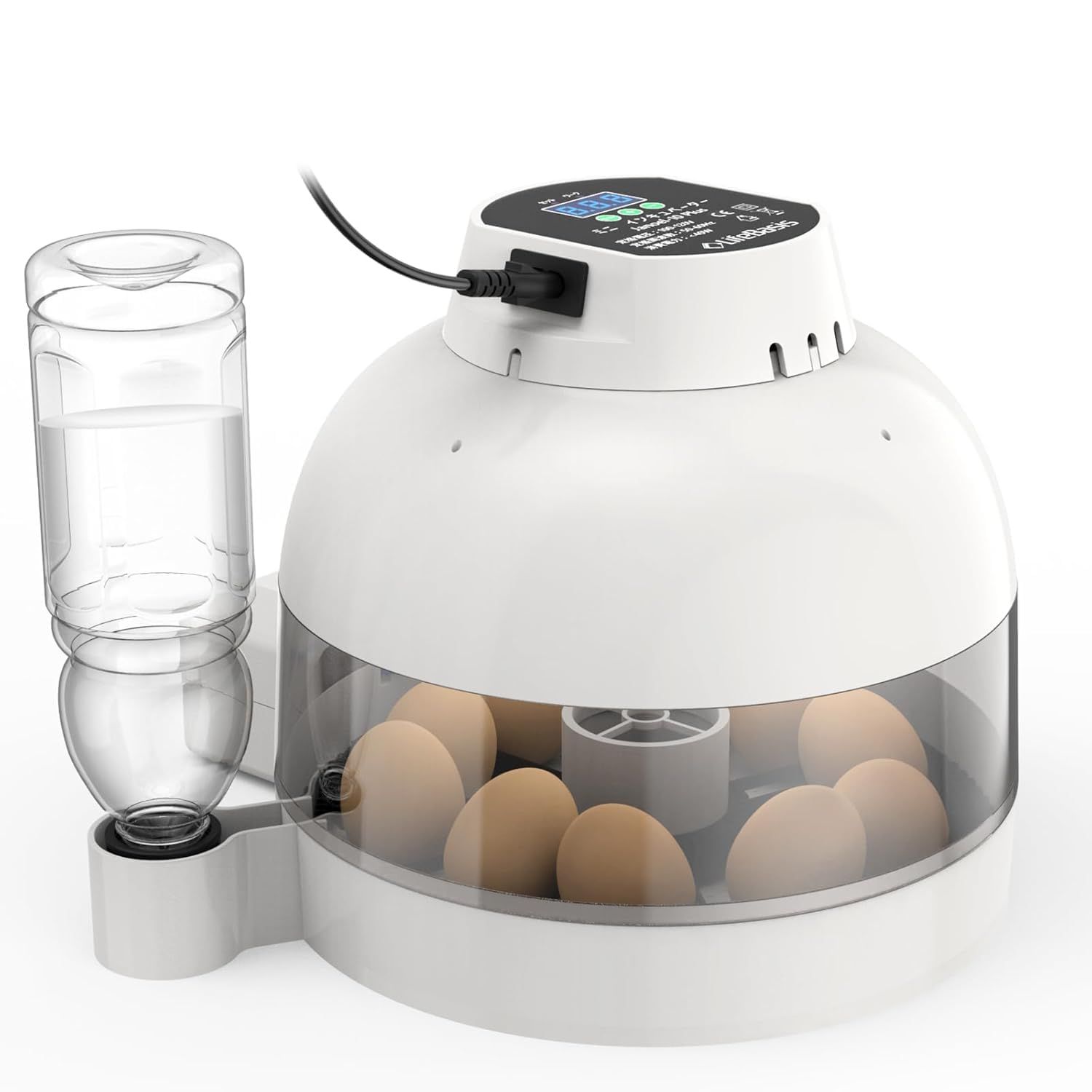 LifeBasis 恒温器 自動孵卵器 インキュベーター 自動恒温機 鳥類 孵卵器 自動転卵式 自動温度制御 アヒル ガチョウうずら 鶏など家畜 家禽 鳥類 孵化器