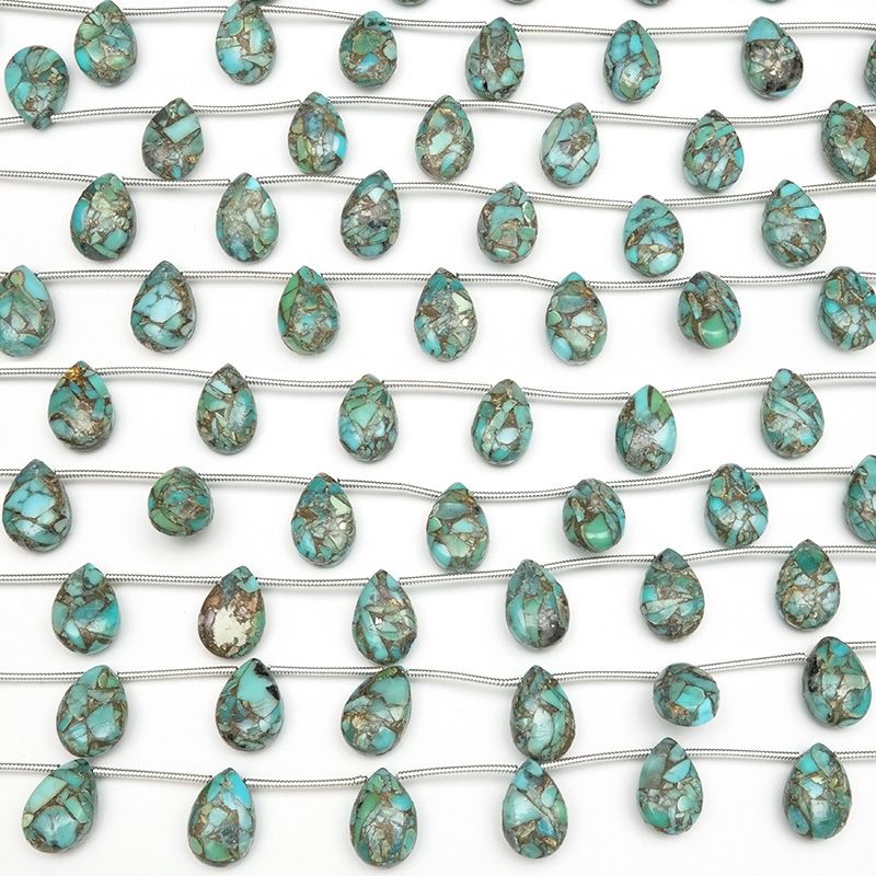 ブルーカッパーターコイズ ペアシェイプ 12×8mm【1連販売】 / 9