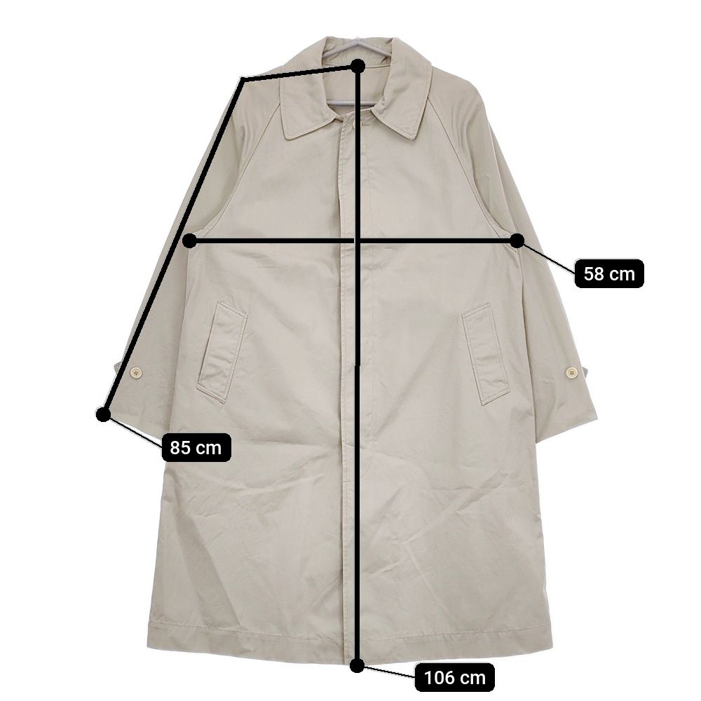 45R/45rpm 高密度ギャバの908ステンカラーコート サイズ2 定価59400円