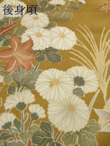 平和屋着物○訪問着 駒刺繍 エ霞草花文 金彩 正絹 逸品 CAAW3757vf