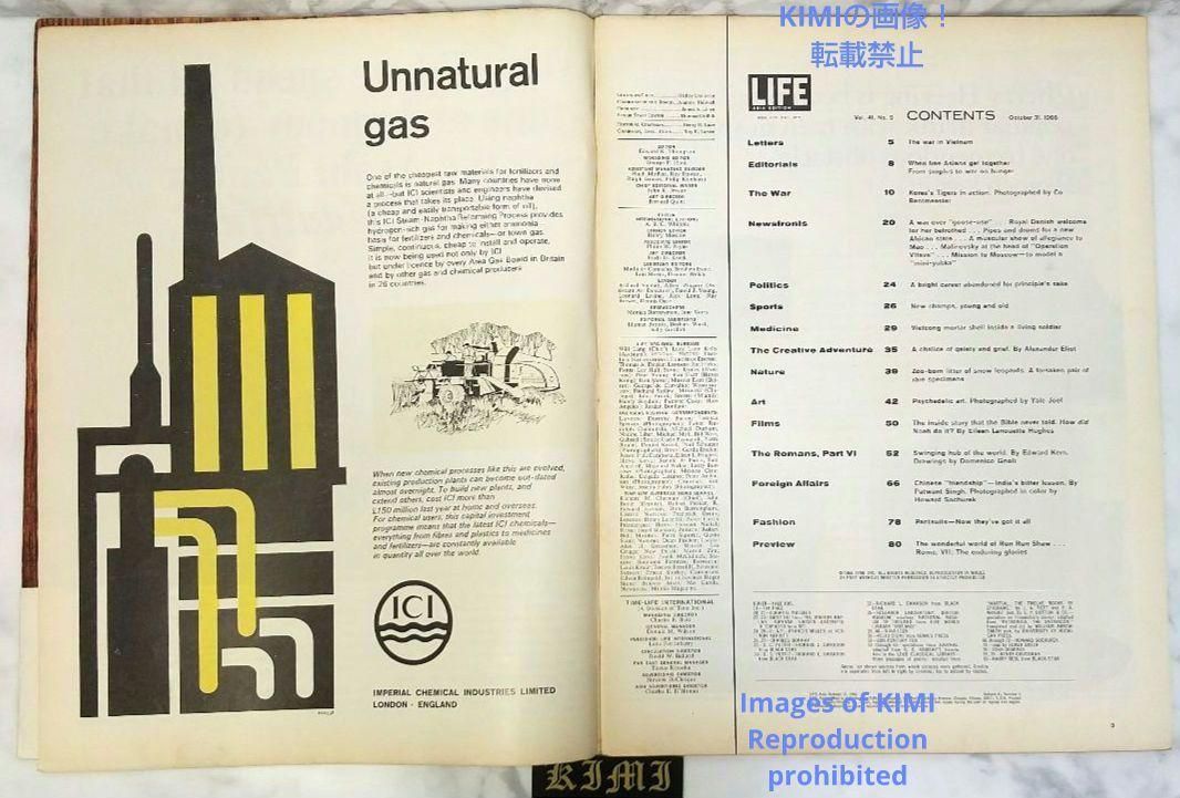 希少 ライフ マガジン 1966 10月31日 昭和41年発行 Rare LIFE