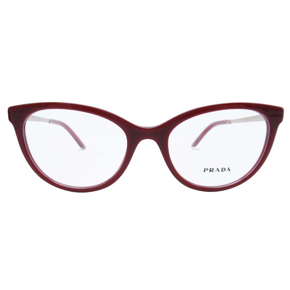 未使用 PRADA プラダ サングラス メガネ フォックス型 コンビフレーム  