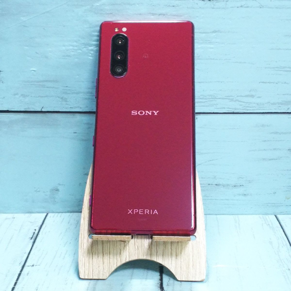 au Xperia5 SOV41 レッド 本体 白ロム SIMロック解除済み SIMフリー 