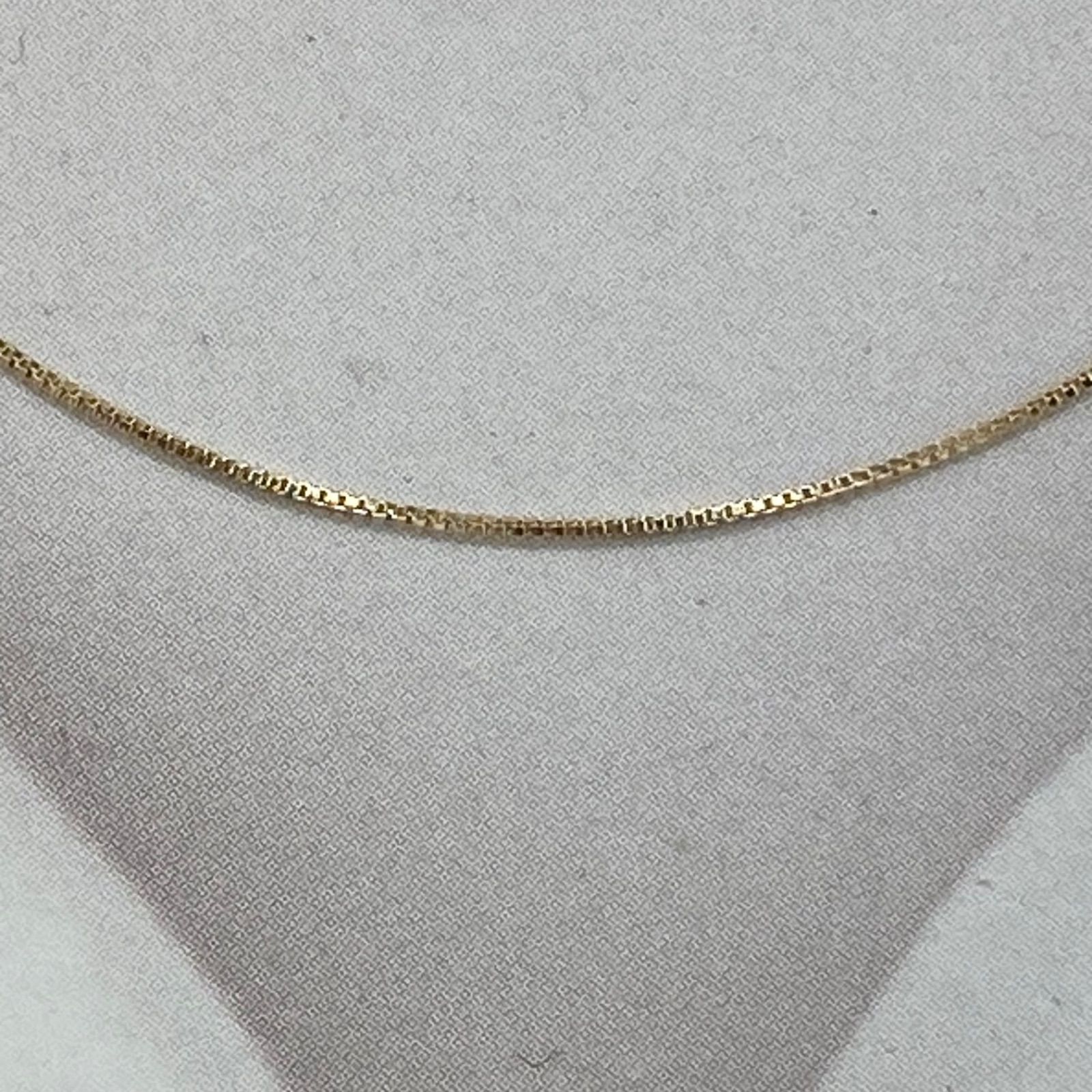 K18YG AU750 18金 ベネチア セミロングネックレス 0.45mm幅 45cm