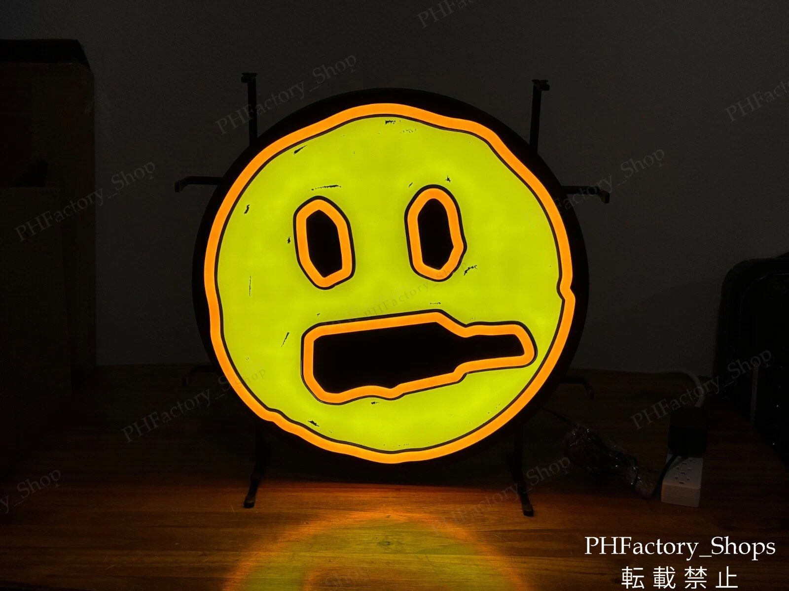 快活な ネオン管 顔 ネオンサイン 室内装飾 プレゼント ネオン管 装飾壁 インテリア ホーム 看板 部屋 バー カフェ クラブ 45x45cm A249 バリュープライス